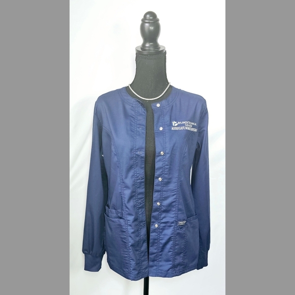 XXS Navy Blue Ulimate Stretch Scrub Jacket - Picture 1 of 5